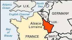 map of Alsace-Lorraine